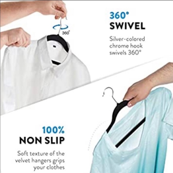 🦋 Non-Slip VELVET Hangers - Set of 25 - Brand New - Picture 7 of 8